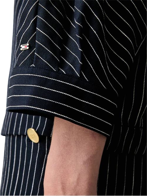 Camicia gessata con maniche 3/4 Tommy Hilfiger | WW0WW510600BI